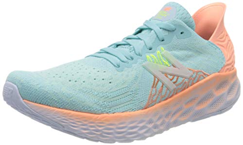 Image of New Balance Women's Fresh Foam 1080 V10 Running Shoe, Bali Blue /Ginger Pink, 6.5 W US