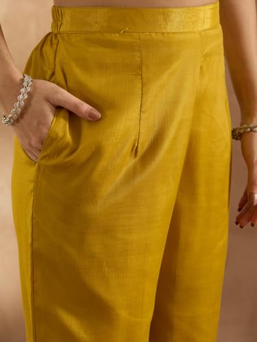 Image of INDO ERA Women's Teal Silk Blend Embroidered Straight Kurta Pant And Dupatta Set (IESTR6287)
