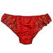 100% Natural Silk Women's Low Rise Panties With Lace[USL,Red]