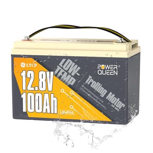 Power Queen 12.8V 100Ah LiFePO4, Upgraded Low Temperature Cut-off Function, Built-in 100A BMS, Grade A Battery Cell, Up to 15000+ Cycles, Perfect for Trolling Motor, Marine, RV and Off Grid