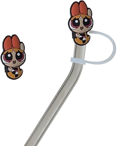 Miniatura 2 de Tapa de paja para Stanley, divertida decoración de paja de dibujos animados para Stanley de 30 y 40 onzas, fundas de punta de popote para Stanley,