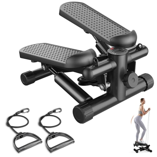 Sweetcrispy Mini Stair Steppers with Resistance Bands for Exercis...