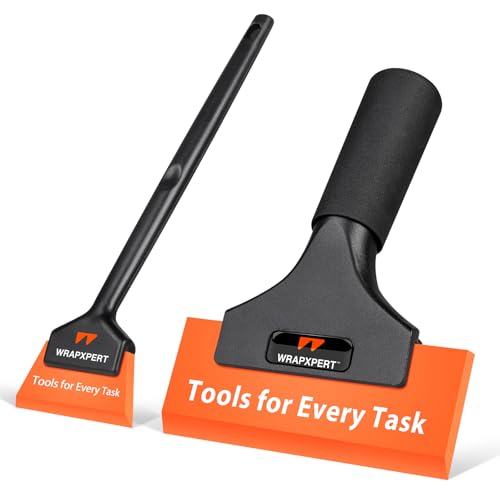 WRAPXPERT Window Tint Tools 2Pack Small Squeegee 5 inch & Mini Squeegee for Car Window Rubber Scraper Kit for Front Windows Rear Glass Auto Car Glass Film Installation