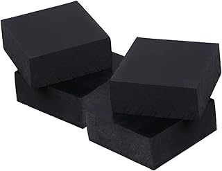 NUOBESTY 4pcs Rubber Pad Rubber Pads Black Rubber Mat Furniture Rubber Pads Treadmill Foot Pads Anti Vibration Rubber Foot Pads Exercise Equipment Mat Black Home Supplies Rubber Mats