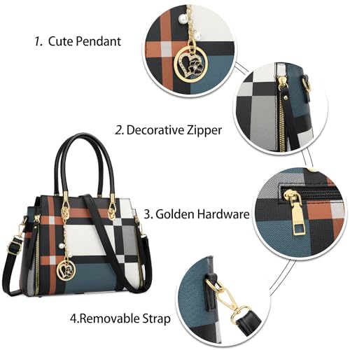 Image of KKXIU Women Satchel Purses and Handbags Handle Shoulder Bag | Stylish Womens Satchel Handbags Purse Crossbody Purses for Women