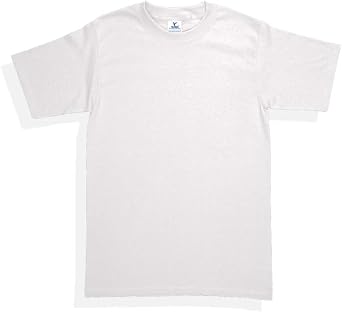Yazbek Mens Heavy Weight Crew Neck Short Sleeve T-Shirt - White Medium