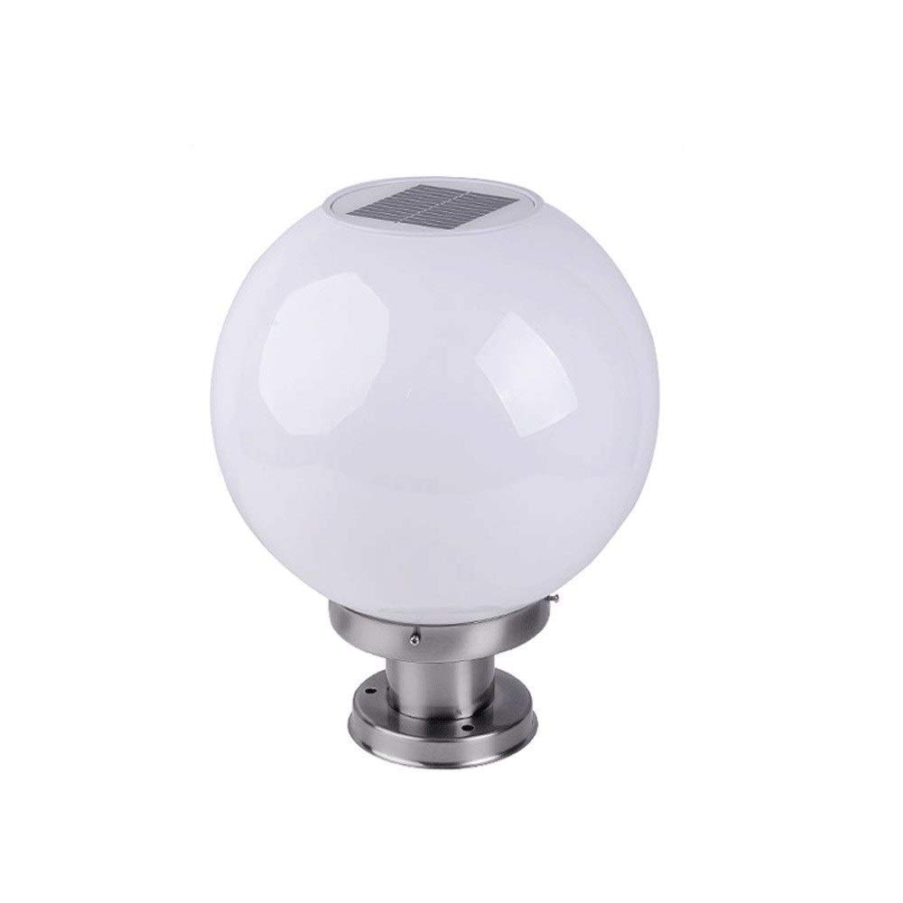Lampa zewnętrzna, dwukolorowa lampa LED Globe Column Light, amerykańska prosta akrylowa kula solarna lampa kolumnowa zewnętrzna High Light, wodoszczelna latarnia pocztowa Landsc