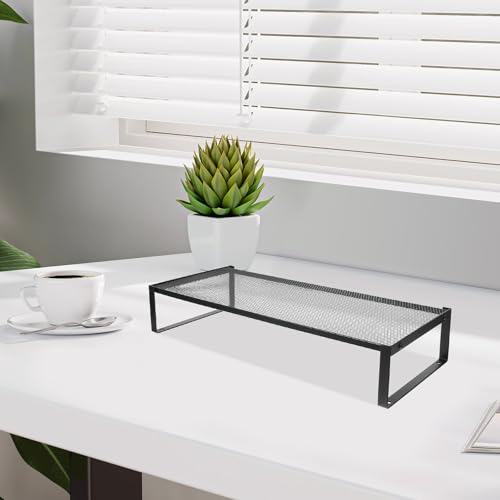 Support d'écran surélevé ergonomique avec rangement pratique pour bureau moderne