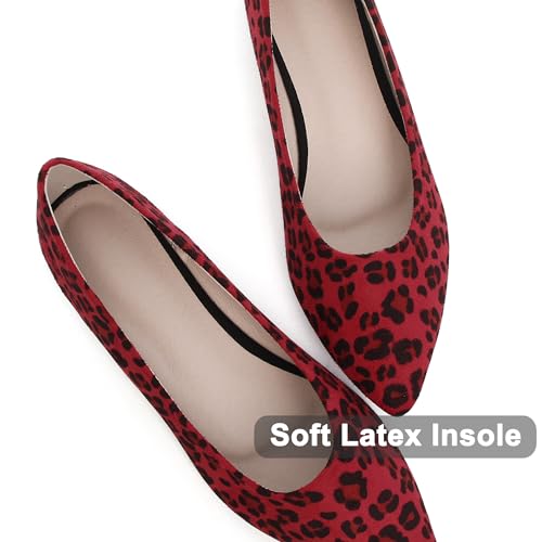 Image of Dear Time Women's Pointed Toe Ballet Flats Simple Casual Office Work Flats Slip-on Comfortable Shoes