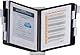 Durable Instaview20 Pocket Erweiterbares Desktop-Referenzsystem, Briefgröße, 10 doppelseitige Paneele, schwarze Ränder