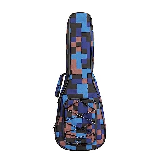 Surwin Funda Ukelele Soprano 21”/23”/26” Pulgadas Ukelele Gig Bag Bolsa Acolchada Grueso Ukelele con Correas de Relleno, Ajustables Estuche para Ukelele Mochila (21 Pulgadas,Tela escocesa azul)