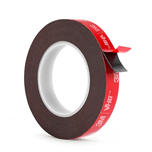 Double Sided Tape Heavy Duty, Small Waterproof Strong Mounting Adhesive Foam Tape, 10Ft Length, 0.39In Width For Led Strip Lights, Home Decor, Car, Glass, Sign, Made Of 3M Vhb Tape,Red #TOP4