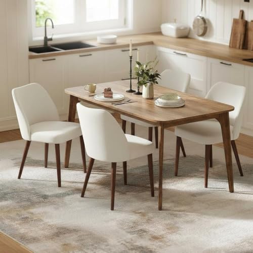 GarveeHome Linen Wingback Dining Chairs