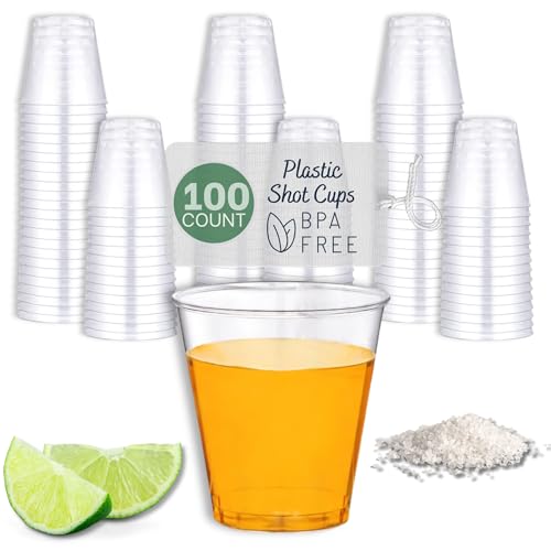 Stumbelina 100 COUNT | 1oz CLEAR PLASTIC SHOT GLASSES |