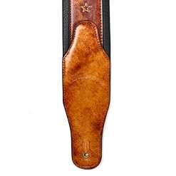 Walker And Williams GB-23 Latigo Sangle rembourrée en cuir Motif fleur de lys et chaîne française Marron clair - Les Beatles, Paul McCartney, John Lennon, RIngo Starr, George Harrison Walker And Williams GB-23 Latigo Sangle rembourrée en cuir Motif fleur de lys et chaîne française Marron clair – Image 6