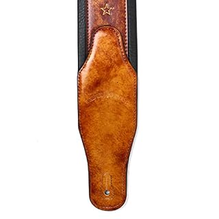 Walker And Williams GB-23 Latigo Sangle rembourrée en cuir Motif fleur de lys et chaîne française Marron clair - Les Beatles, Paul McCartney, John Lennon, RIngo Starr, George Harrison Walker And Williams GB-23 Latigo Sangle rembourrée en cuir Motif fleur de lys et chaîne française Marron clair – Image 6