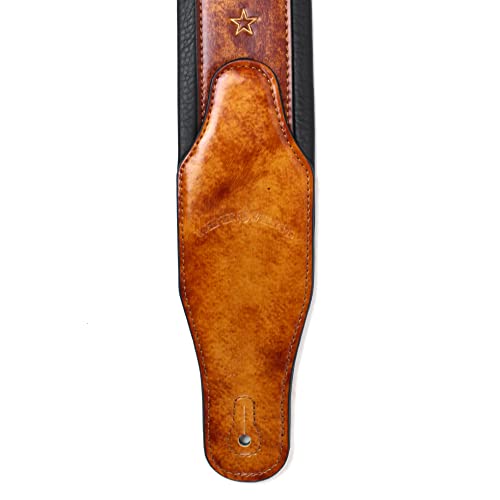 Walker And Williams GB-23 Latigo Sangle rembourrée en cuir Motif fleur de lys et chaîne française Marron clair - Les Beatles, Paul McCartney, John Lennon, RIngo Starr, George Harrison Walker And Williams GB-23 Latigo Sangle rembourrée en cuir Motif fleur de lys et chaîne française Marron clair – Image 7