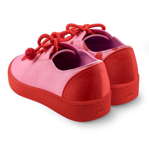 Image of Hot Chocolate Design All-Day Women's Lace-Up Sneakers | Canvas Upper, Cushioned Footbed with Arch Support, Flexible Rubber Outsole, Vegan Construction, Casual Everyday Sneakers