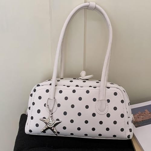 Sac bowler rétro tendance avec poignée robuste et fermeture éclair de sécurité pour femme - 3