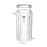 Wilmad-Lab Glass LG-8079B-108 Cylindrical Reaction Vessel, O-Ring Flange, Jacketed/Indented, 4 L Capacity