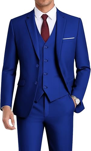 ITS' FASHION IMPACT Men's 3‑Piece Slim Fit Suit – 83% Off, Perfect for Weddings, Proms & Business