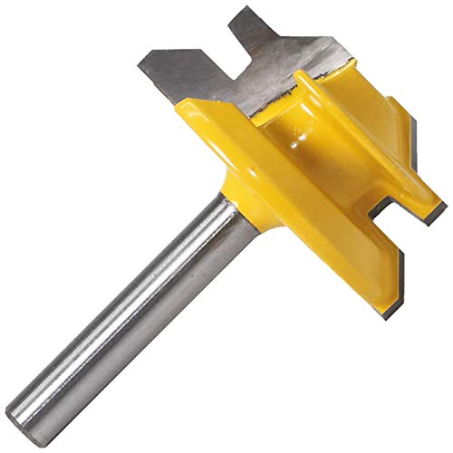 DINGGUANGHE-CUP 45 Degree Router Bit Diameter 38mm Milliing Cutter for Woodworking 6mm 1/4 Inch 8mm Shank Drilling Bit Steel (Cutting Edge Length : 6mm Shank)