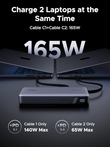 UGREEN Nexode 25000mAh 165W Built-in USB-C Power Bank for iPhone 18 Pro - image 3