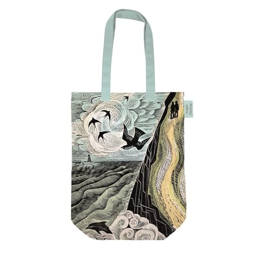 Sac fourre-tout en coton bio Angela Harding Salt Path bleu 330x420mm