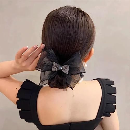 Corde à cheveux tempérament avec grand nœud papillon - 5