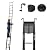 20FT Telescoping Ladders with 2 Hooks, Heavy Duty Aluminum Collapsible Ladder Load 330 LBS Capacity, Non-Slip Feet, Extension Ladders Applicable to Household and Outdoor Working