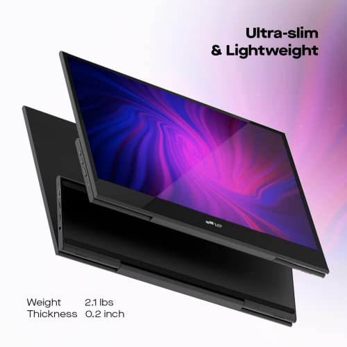 Image of MP Glance Monitor with 2-in-1 USB Cable, Mobile Pixels Portable Laptop Monitor, Travel Monitor 16 inch 1080P FHD HDMI USB Type C Monitor, Built-in Dual Speakers