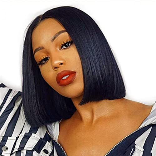 Short Straight Bob Wigs 4x1 Lace Part Human Hair Wigs for Black Women 14 Inch Short Bob Wigs Human Hair Lace Closure Wig
