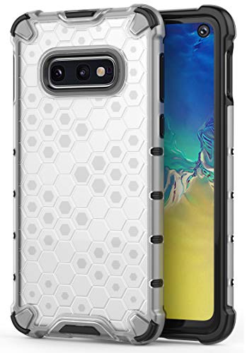 Image of Glasgow | for Samsung Galaxy S10e Honeycomb Pattern Back Case Cover for Samsung Galaxy S10e with 4 Bumper Corners and Military Grade Protection - Transparent