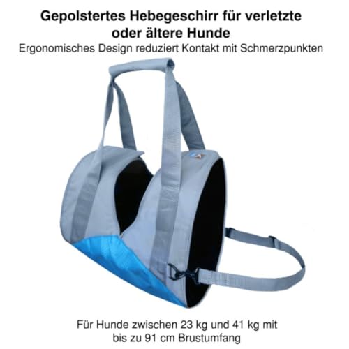 Kurgo Hundelifter Up & About - Mobilitätshilfe für ältere Hunde - Bequem gepolsterte Brust - Verstellbare Tragegurte - Hebegurt für den Autositz und einfaches Treppensteigen