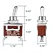 QIATOL Toggle Switch 12v DC 30A, 2Pack 2Pin SPST ON Off Switch with Waterproof Boot Cap Cover for Auto Car Marine Boat.