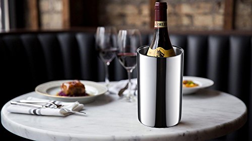 Wine Chiller Bucket, STNTUS Stainless Steel Double Wall White Wine Bottle Cooler Bucket, Insulated Champagne Beer Ice Bucket