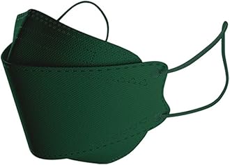 Rmaytiked 50Pcs 4-Ply KF94 dark green Face Masks Breathable 3D Mouth Shields Filter