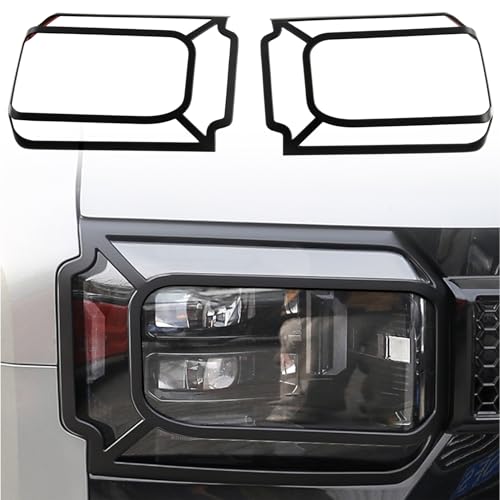 ITrims Car Accessories for Chery Jetour Traveller T2 2023 2024 2025 Headlight Cover Trim Headlight Lens Shield Frame 2PCS (Matte Black)