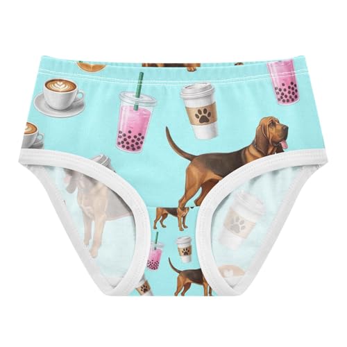 Brown Dogs Kids Underwear, Toddler Briefs, Girls Underwear Cotton, 2–8 Years