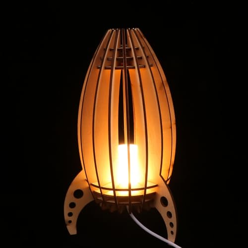 Lámpara de Mesa Tehaux Cohete Espacial con Dimmer miniatura 1