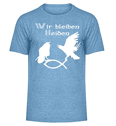 T-Shirt Hugin & Munin homme anti-déformation en coton mélange gris S