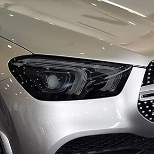 CGFZNUB Auto Koplamp Beschermfolie Transparant Zwart TPU Sticker: Voor Mercedes Benz GLE Klasse W166 C292 W167 AMG 2015…