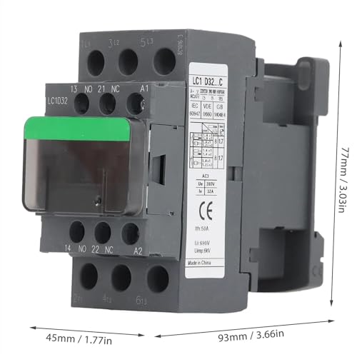 Contacteur de puissance LC1D32 380V triphasé commande bobine AC 24V 32A - 8