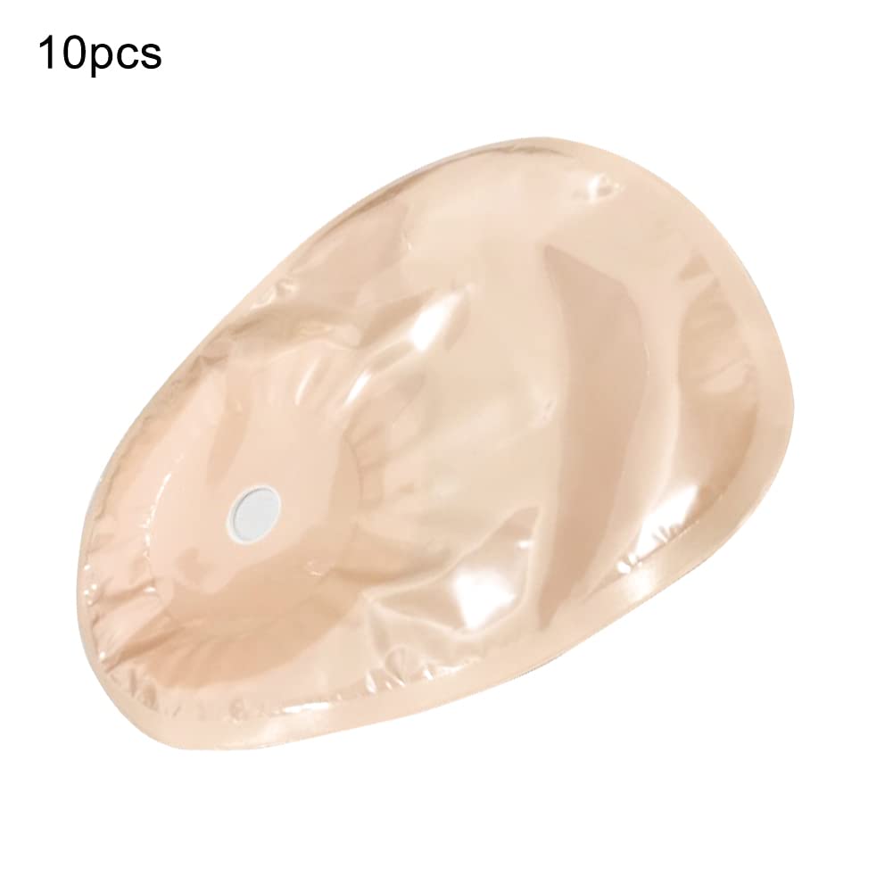 10 bolsas de colostomía, bolsas desechables de ostomía con adhesivo hidrocoloide respetuoso con la piel, bolsa transparente y autosellado para reducir el riesgo de fugas