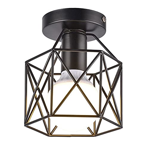 Suspension plafonnier vintage E27 cage en métal pour sublimer votre chambre