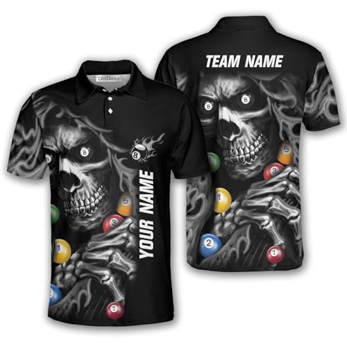 Custom Billiards Shirts, Personalized Billiards Jerseys with Name Team Tournament, Sizes S - 5XL2