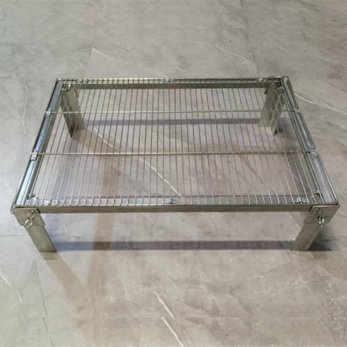 Bilaida 炭 バーべキューコンロ 高耐久折りたたみ式キャンプファイヤーグリル 高さ調節可能、脚は交換可能、テーブルトップ：40x60cm、高さは2種類：17cmと27cm