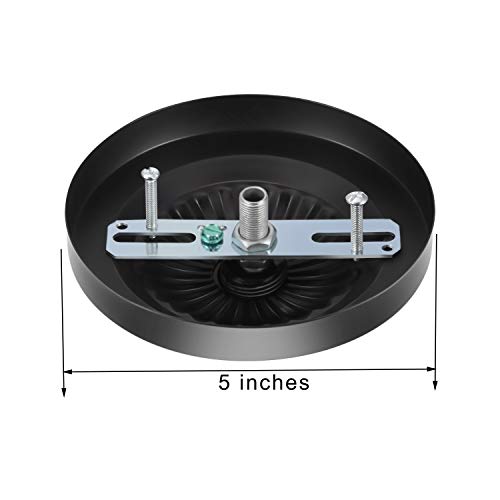 Image of Canomo 4.75 Inches Diameter Canopy Kit and 6 feet Pendant Light Fixture Chain with Maximum Fixture Weight of 50 Pounds for Chandelier or Swag Light Fixtures, Black