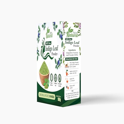 Image of Indigo Leaf Powder 300g | 100% Pure & Natural Herbal Hair Colour | Chemical-Free Hair Dye | Natural Black & Brown Tones | Safe for Hair Care, Conditioning & Shine