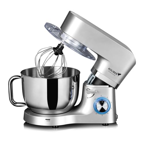 Koliber ROBOMAX X 3200W XXL Küchenmaschine Planetenmischer 6L Edelstahlschüssel Knetmaschine schwerer Teig 6 Stufen Pulse Vollmetall Mechanik LED Drehregler FASTLOCK Küchenmixer Silber Koliber ROBOMAX X 3200W XXL Küchenmaschine Planetenmischer 6L Edelstahlschüssel Knetmaschine schwerer Teig 6 Stufen Pulse Vollmetall Mechanik LED Drehregler FASTLOCK Küchenmixer Silber